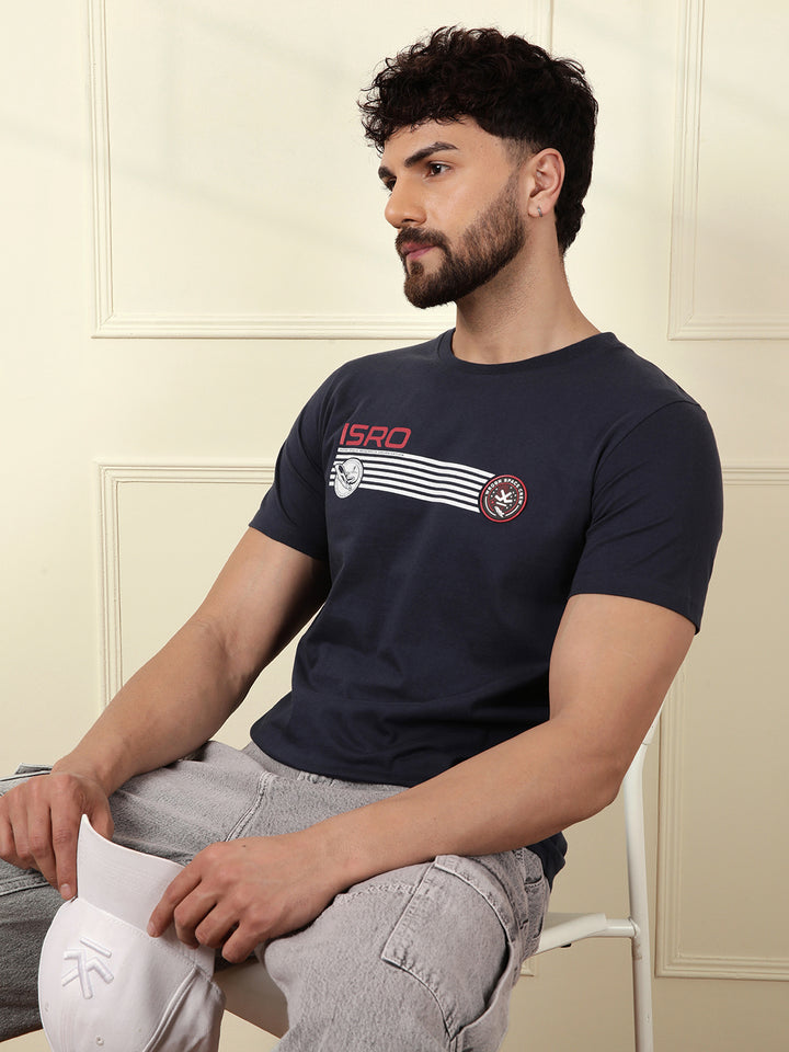 ISRO Print Casual T-Shirt