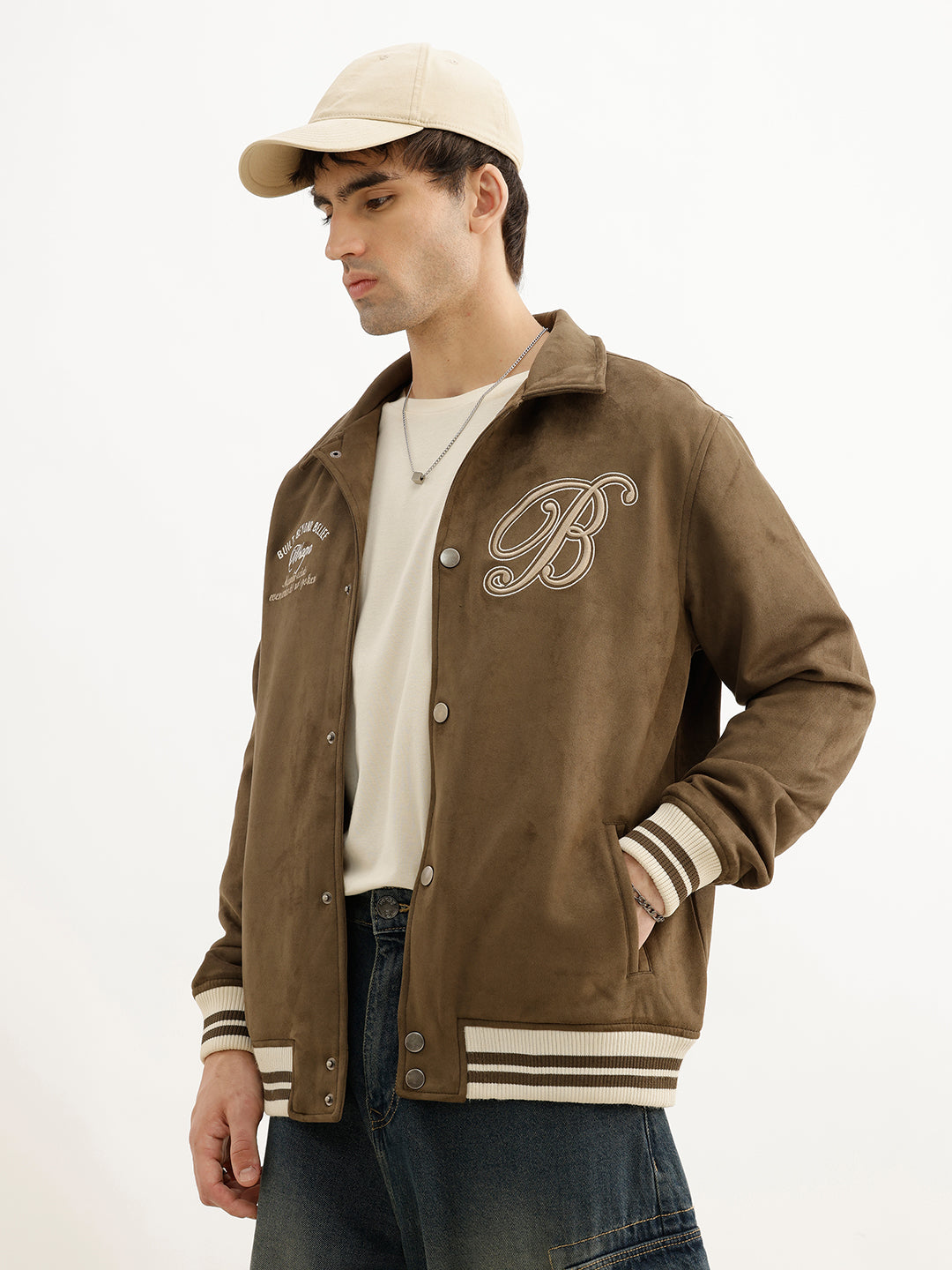 Classic Regular Fit Bomber Jacket | Olive | WJK02FSRE1073W