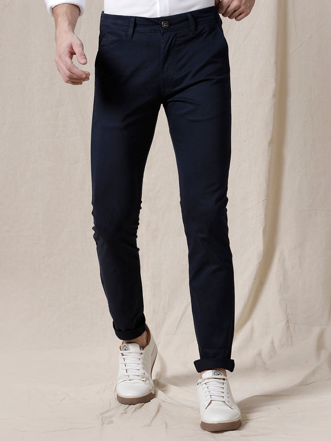 Classic Navy Chinos Trousers