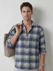Regular Fit Checkered Shirt | Blue