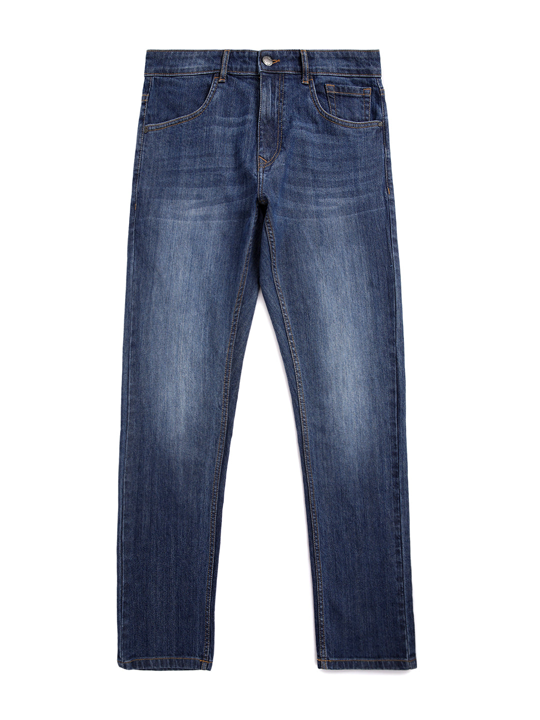 Sleek Slim Fit Dark Blue Jeans