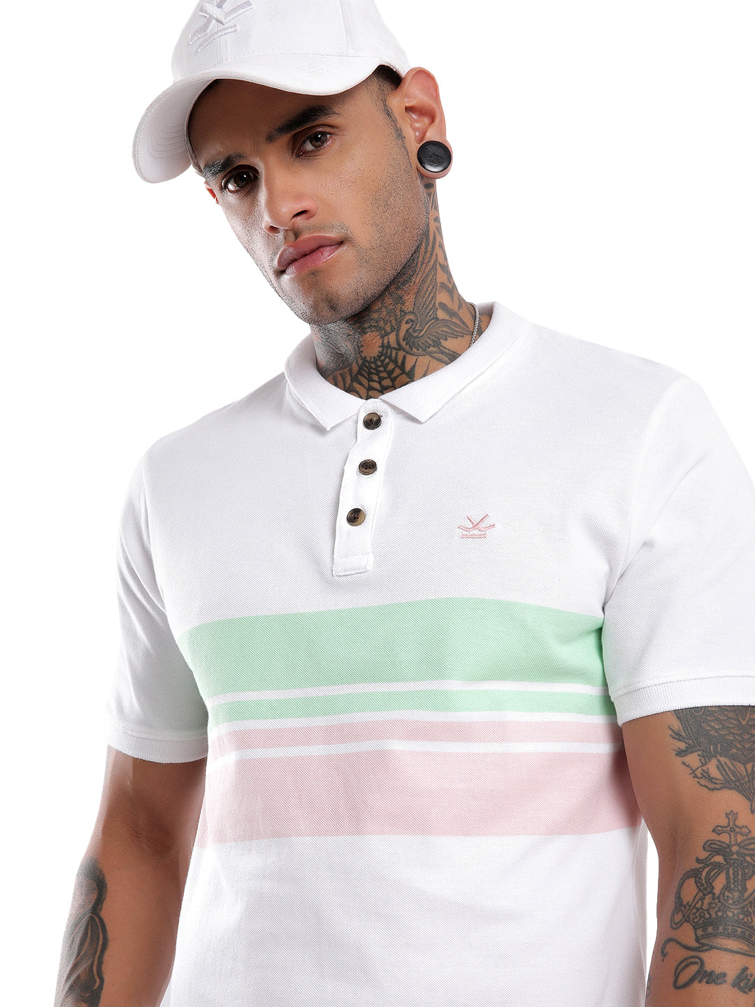 Pastel Colourblocked Polo T-Shirt