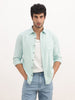 Regular Fit Checkered Full Sleeve Shirt | Light Green