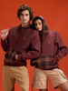 Checked Wine Comfort Hoodie