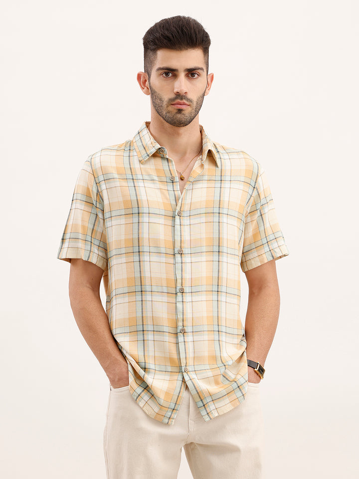 Slim Fit Checkered Shirt | Multicolor