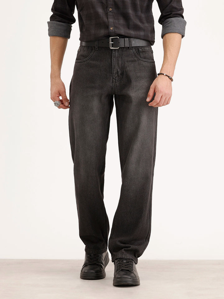 Faded Anti Fit Denim Jeans | Black