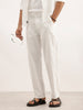 Classic Solid Loose Fit Trouser | White