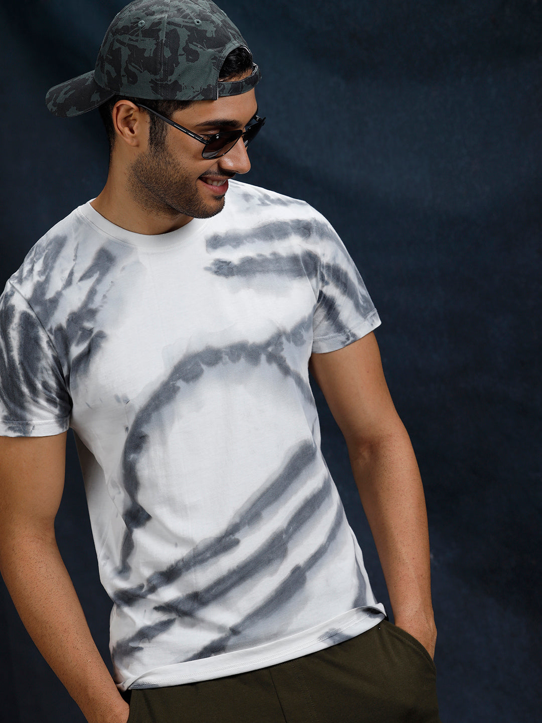 White Tie Dye Design T-Shirt