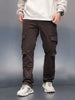 Men's Casual Straight Fit Cargo Trousers | Rust