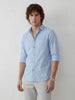Solid Regular Fit Full Sleeve Shirt | Light Blue