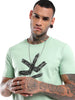 Light Green Flair Printed T-Shirt