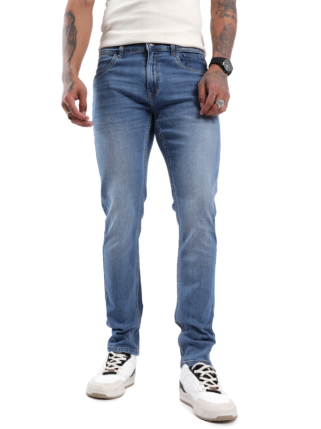 Elite Blue Five Pocket Jeans