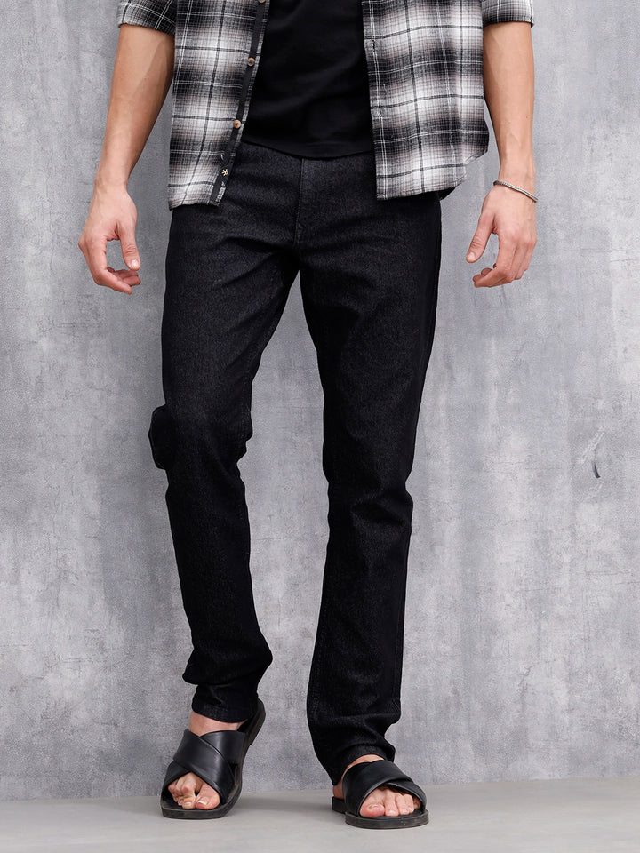Casual Men Slim Fit Jeans | Black