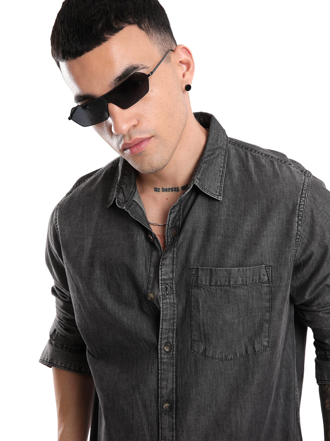 Classic Full Sleeves Black Shirt