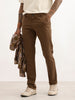 Solid Slim Fit Trouser | Olive