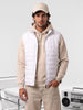 Classic Cut-Off Sleeve Puffer Jacket | White
