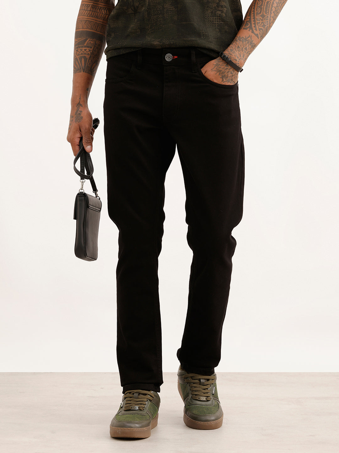 Solid Slim Fit Denim Jeans | Black | WJN0200SL2260S