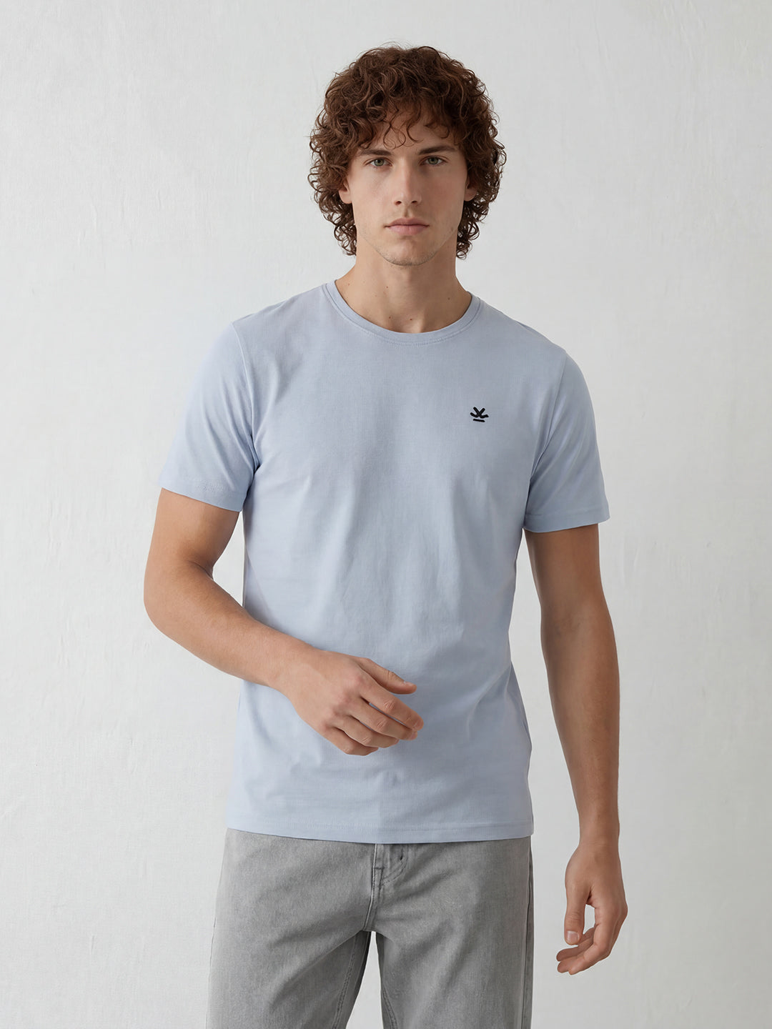 Solid Slim Fit T-Shirt | Light Blue