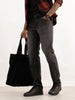 Faded Straight Fit Denim Jeans | Grey