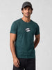 Slim Fit Placement Printed T-Shirt | Dark Green