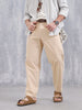 Men's Casual Loose Fit Tapered Trouser | Beige