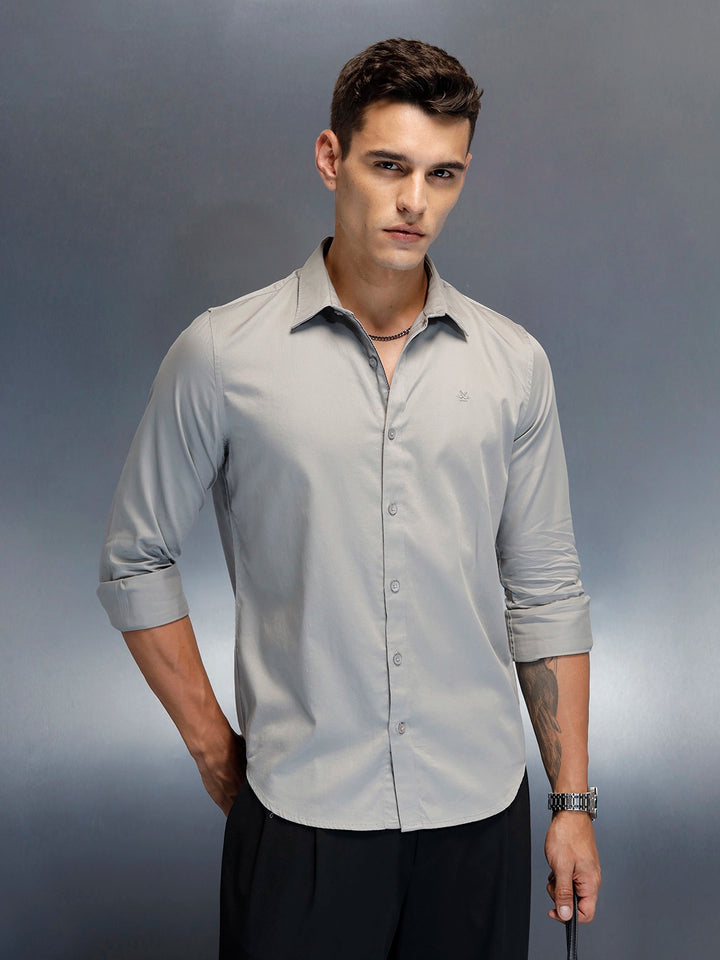Men's Casual Slim Fit Shirt | Grey