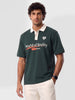 Oversized Contrast Collar Polo T-Shirt | Dark Green