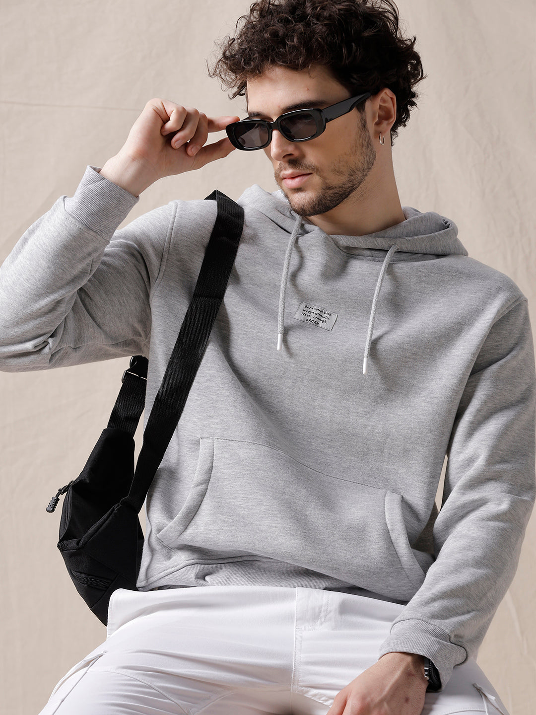 Minimalist Solid Grey Hoodie