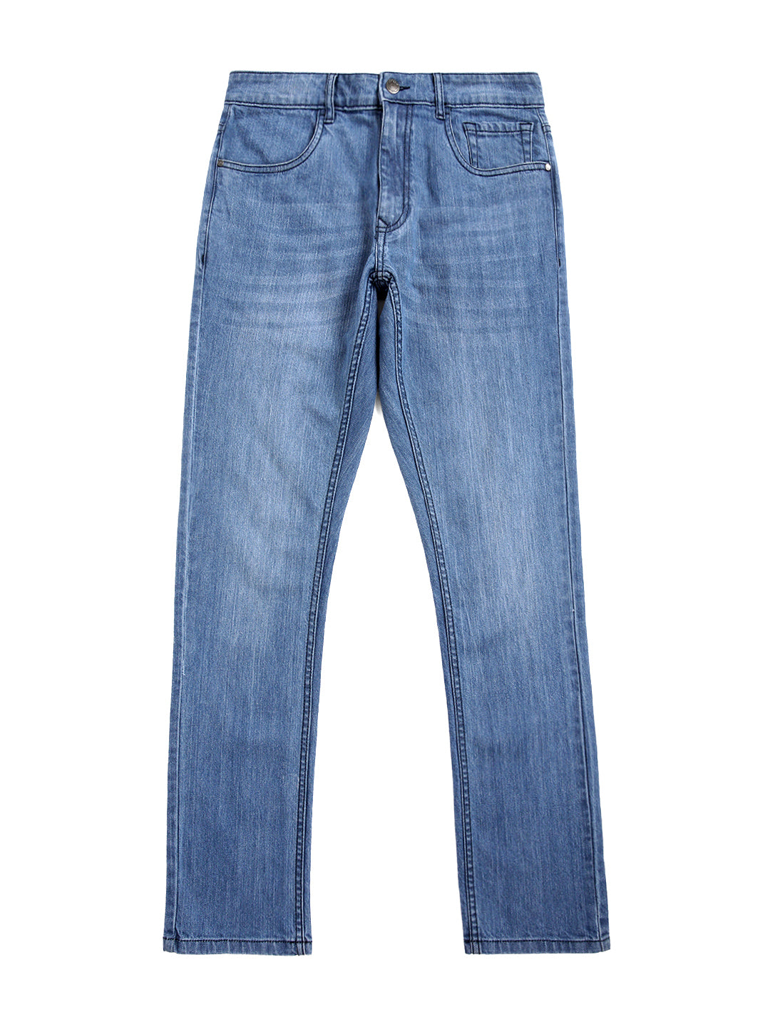 Casual Solid Blue Slim Fit Jeans