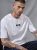 Textured White Crew Neck T-Shirt