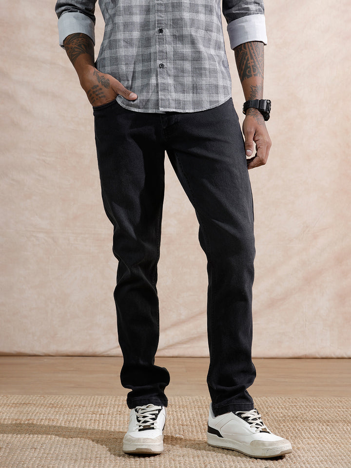 Light Fade Slim Fit Jeans | Black