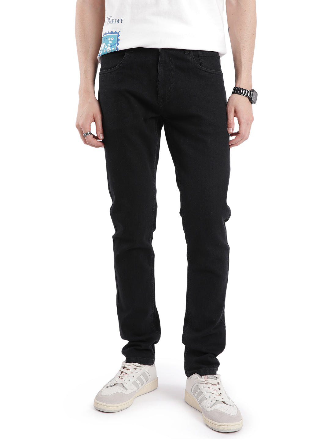 Midnight Black Slim Fit Denim Jeans