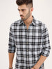 Regular Fit Checkered Shirt | Light Blue