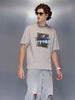 Men’s Grey oversized graphic T-shirt | Grey