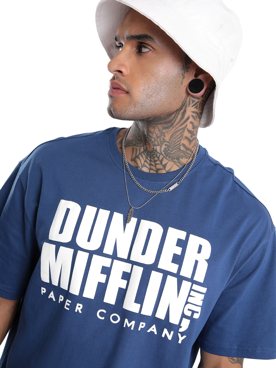 The Office - Navy Dunder Mifflin Printed T-Shirt