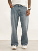 Classic Washed Bootcut Denim Jeans | Light Blue