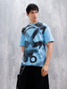 Wrogn Men’s Oversized Graphic Printed T-Shirt | Blue