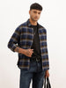 Classic Slim Fit Checkered Shirt | Navy Blue | WSH02FSSL0355S