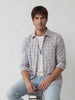 Classic Regular Fit Checkered Shirt | Grey