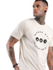 Wrogn Way Printed Beige T-Shirt