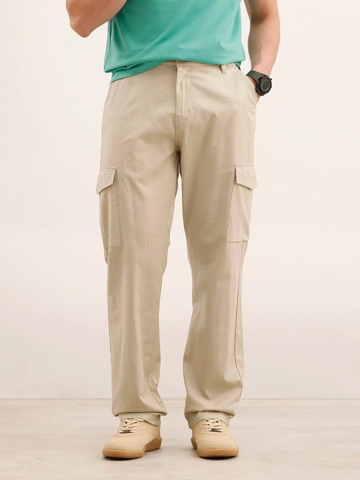 Anti Fit Cargo Trouser | Beige