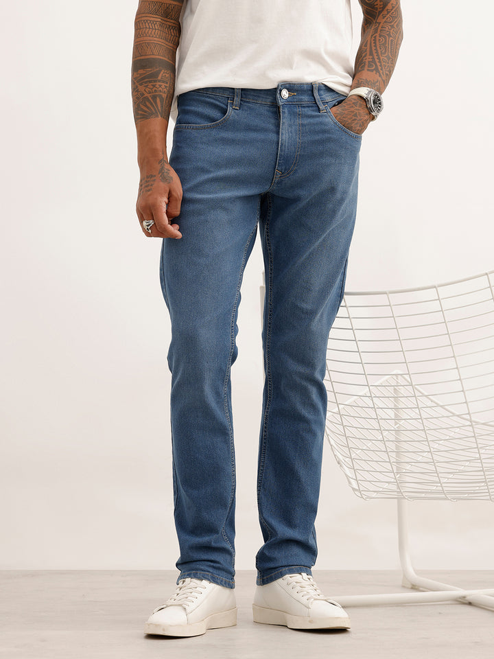 Solid Slim Fit Denim Jeans | Blue