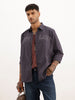 Slim Fit Placement Printed Shirt | Navy Blue | WSH01FSSL7104W