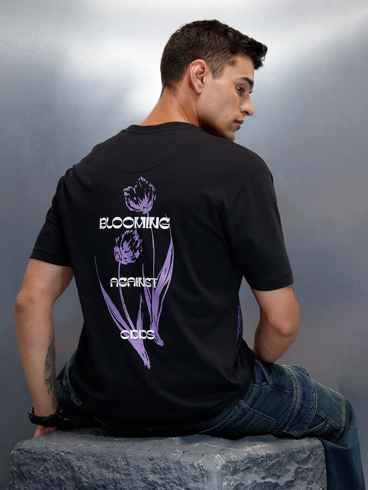Men's Casual Graphic Pritned T-Shirt | Black