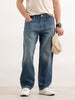Faded Loose Fit Denim Jeans  | Light Blue