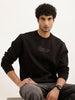 Classic Placement Printed Sweatshirt | Black