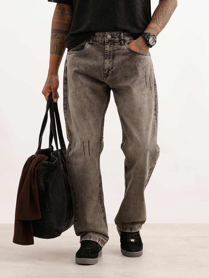Faded Anti Fit Denim Jeans | Grey