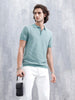 Slim Fit 100% Cotton Flat Knit Polo | Green