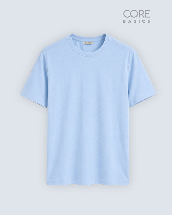 Core Basics Regular Fit T-Shirt | Essential | Light Blue