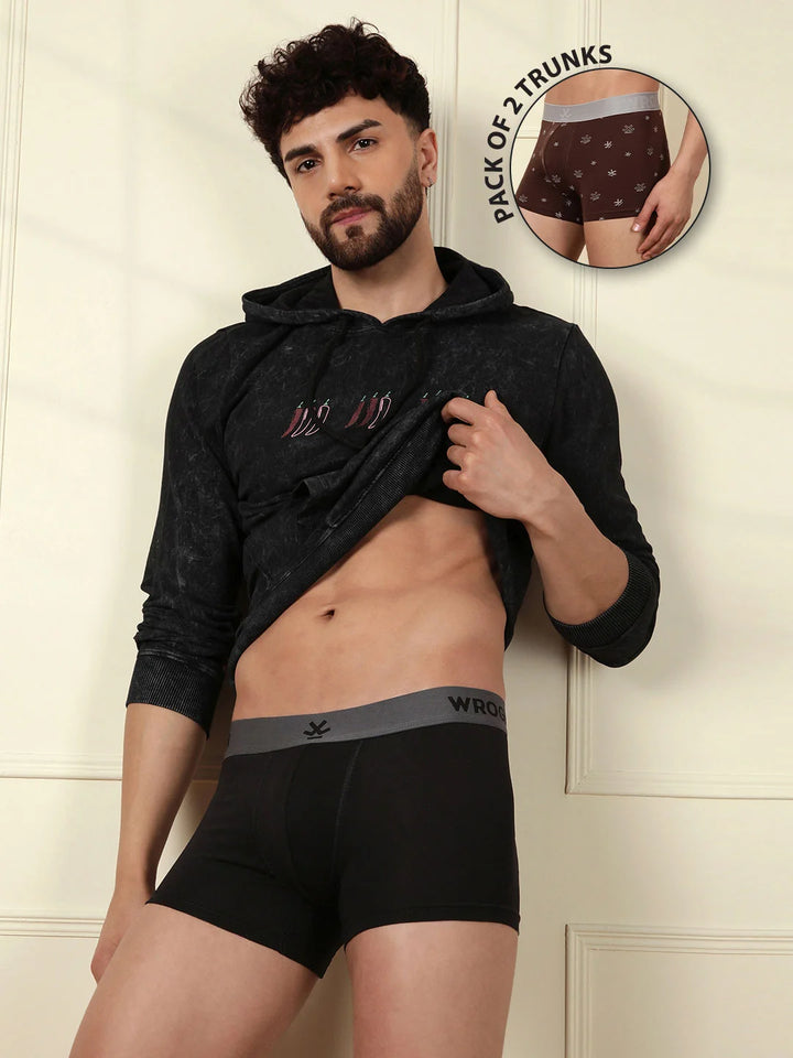 Solid & Print Pack of 2 Trunks